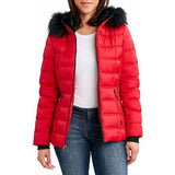 Nautica Women's Hooded Midweight Puffer Jacket, Detachable Hood