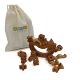 XOX Balance Game – Montessori Wooden Tic Tac Toe Toy – Handmade Natural Beech Wood Educational Game – Motor Skill & Strategy Toy for Kids 3+ – Safe, Eco-Friendly & Non-Toxic