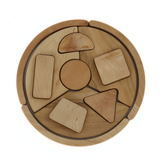 Natural Beech Wooden Shape Sorter – Montessori Waldorf Toy for Toddlers | Fine Motor Skills, Balance & Shape Recognition | Handcrafted Educational Toy for Kids Ages 3+