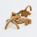 Natural Beech Wooden Shape Sorter – Montessori Waldorf Toy for Toddlers | Fine Motor Skills, Balance & Shape Recognition | Handcrafted Educational Toy for Kids Ages 3+