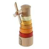 Montessori Hand-Card Wooden Colorful Spinning Windmill for Toddlers (Ages 3+)