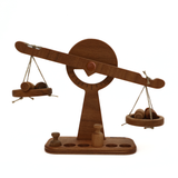 Wooden Balance Scale Toy – Handmade Montessori Learning Toy for Kids – 100% Natural Wood Educational Weight Scale – Develops Logic, Coordination & Problem Solving – Ages 3+