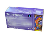 Aurelia Transform Exam Gloves, Medical Grade, Powder Free, Finger Textured, Latex-free, Non-sterile, Ambidextrous, Blue, Large, 2000 Count