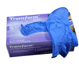 Aurelia Transform Exam Gloves, Medical Grade, Powder Free, Finger Textured, Latex-free, Non-sterile, Ambidextrous, Blue, Large, 2000 Count