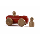 Wooden Sausage Car with Two Peg Dolls – Montessori Toy for Toddlers (Ages 3+)