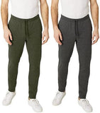 Weatherproof Vintage Men's 2 Pack French Terry Slim Tapered Fit Everyday Jogger Pant with Flex Waistband
