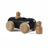 Wooden Sausage Car with Two Peg Dolls – Montessori Toy for Toddlers (Ages 3+)