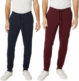 Weatherproof Vintage Men's 2 Pack French Terry Slim Tapered Fit Everyday Jogger Pant with Flex Waistband