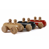Wooden Sausage Car with Two Peg Dolls – Montessori Toy for Toddlers (Ages 3+)