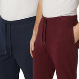 Weatherproof Vintage Men's 2 Pack French Terry Slim Tapered Fit Everyday Jogger Pant with Flex Waistband