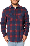 Freedom Foundry Men's Plaid Fleece Jackets Super Plush Sherpa Lined Jacket Shirt