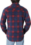 Freedom Foundry Men's Plaid Fleece Jackets Super Plush Sherpa Lined Jacket Shirt