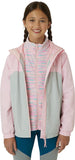 Eddie Bauer Girls' Rain Jacket - Lone Peak Waterproof 3 in 1 Insulated Windbreaker Coat with Removable Fleece Lining (5-20), Size 14-16, Soft Pink