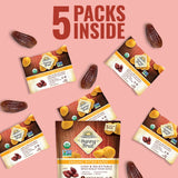 Sunny Fruit Organic Dried Pitted Deglet Nour Dates - 5 pouches | Healthy, Convenient Superfood Snack Packs | ORGANIC, NON-GMO, HALAL, KOSHER, NO PRESERVATIVES, NO SUGAR ADDED