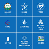 Sunny Fruit Soft Organic Prunes - 1 Bag (5 Individual Portion Packs) | Healthy, Convenient Dried Plums Snack Packs | ORGANIC, NON-GMO, VEGAN, HALAL, KOSHER, NO PRESERVATIVES, NO SUGAR ADDED