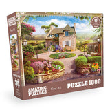 AMAZING PUZZLES 1000 Piece Jigsaw Puzzle for Kids and Adults 19x27in Poster Included - Toscana Cottage