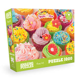 AMAZING PUZZLES 1000 Piece Jigsaw Puzzle for Kids and Adults 19x27in Poster Included - Cupcakes