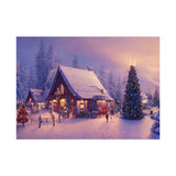 AMAZING PUZZLES 1000 Piece Jigsaw Puzzle for Kids and Adults 19x27in Poster Included - Old Christmas Cottage