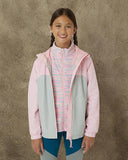 Eddie Bauer Girls' Rain Jacket - Lone Peak Waterproof 3 in 1 Insulated Windbreaker Coat with Removable Fleece Lining (5-20), Size 14-16, Soft Pink