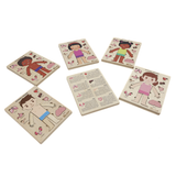 Montessori Wooden Human Body Puzzle – Six Character Anatomy Toy for Kids, Includes Organs & Stand, STEM Educational (Ages 3+)