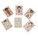 Montessori Wooden Human Body Puzzle – Six Character Anatomy Toy for Kids, Includes Organs & Stand, STEM Educational (Ages 3+)