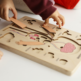 Montessori Wooden Human Body Puzzle – Six Character Anatomy Toy for Kids, Includes Organs & Stand, STEM Educational (Ages 3+)