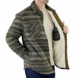 Jachs New York Men's Wool Blend Sherpa Lined Shirt Jacket