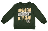 NCAA Colorado State University Rams Toddler Long Sleeve Crewneck Sweatshirt