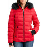 Nautica Women's Hooded Midweight Puffer Jacket, Detachable Hood