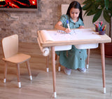 Horizon Education Kids Sensory Activity Table with Two Storage Bins, Chair, Wooden Art Table for Toddlers and Preschool