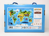 Horizon Puzzle 100 Animal World Map Attention and Skill Abilities Puzzle for Children Ages 5-8