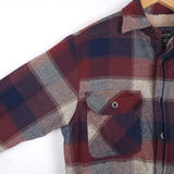 Grizzly Mountain Flannel Sherpa Fleece Lined Jacket (Red, X-Large)