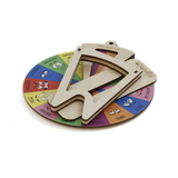 Wheel of Emotions – Montessori Wooden Feelings Chart for Kids (English, Spanish) Ages 3+