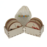 Animals of the World – Montessori Wooden Animal Wheels Set | 7 Continents, 42 Animals | Bilingual Toy in English & Spanish | Educational Geography Toy for Kids Ages 3+