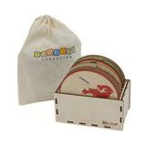 Animals of the World – Montessori Wooden Animal Wheels Set | 7 Continents, 42 Animals | Bilingual Toy in English & Spanish | Educational Geography Toy for Kids Ages 3+