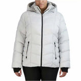 Nautica Women's Hooded Midweight Puffer Jacket, Detachable Hood