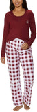 Calvin Klein Womens 2 Piece Fleece Pajama Set