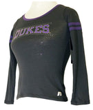 NCAA JMU James Madison University Girls' Long Sleeves Cotton Scoop Neck Tee