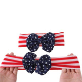 2 Pcs Mom and Baby Kids American Flag Stars And Stripes Bandana For 4th July Hair Accessories