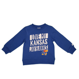 NCAA University of Kansas Love My Jayhawks Toddlers' Crew Neck Fleece