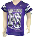 NCAA JMU James Madison University Girls' Short Sleeve Mesh V-Neck Jersey