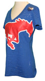 NCAA SMU Southern Methodist University Mustangs Women's Scoop Neck Tee
